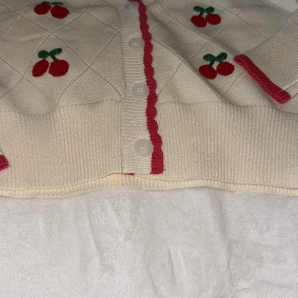 🍒🍒🍒Jessica Simpson 2025 Cherry cardigan 🍒🍒🍒 - Picture 3 of 11